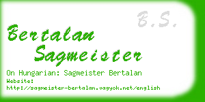 bertalan sagmeister business card